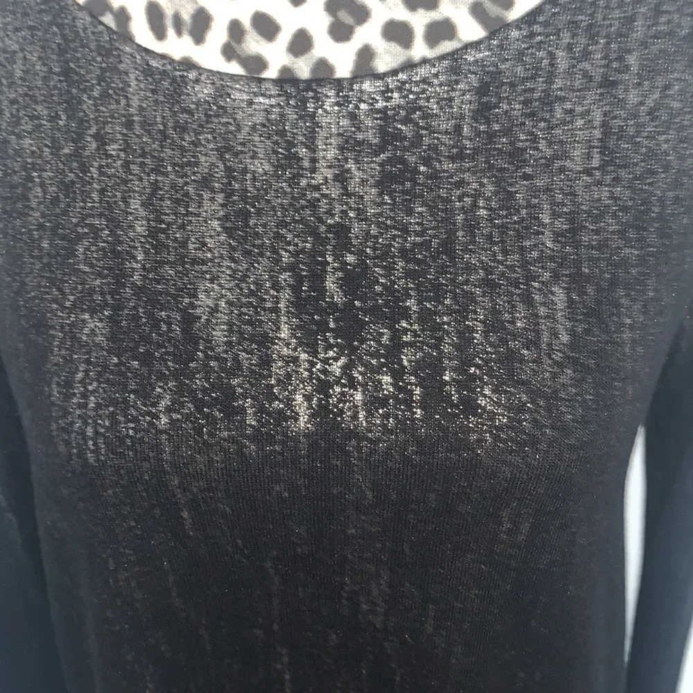 Karen Kane Metallic Asymmetric Tunic Top - Picture 3 of 7